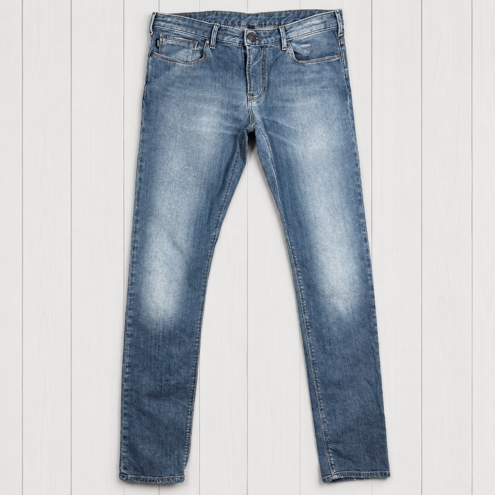 Armani Jeans J06 Slim Fit Mens Blue Denim Jeans Size 30x32 Stretch J06 Slim